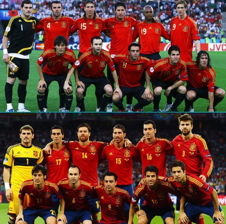 如果一定要比较2008和2012欧洲杯的西班牙队谁更强大